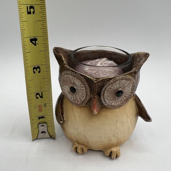 Yankee Candle Owl 2011 Antique Style Tealight Holder 3.5" Rustic Nature Votive - Picture 9 of 12